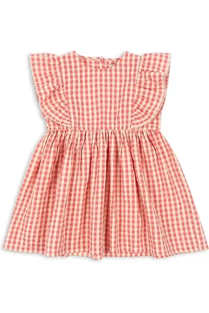 Konges Sløjd Dětské bavlněné šaty KIM FRILL DRESS GOTS barva, mini, KS102305