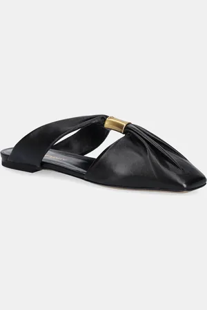 Emporio Armani Kožené pantofle dámské, barva, X3R036 XF271 00002