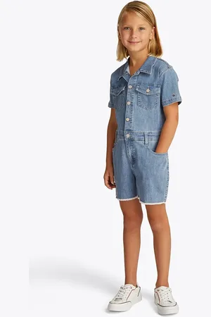 Tommy Hilfiger Dětský džínový overal barva, KG0KG08489