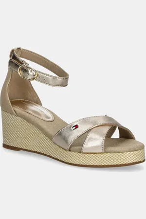Tommy Hilfiger Sandály FLAG METALLIC MID WEDGE ESPAD barva, FW0FW08810