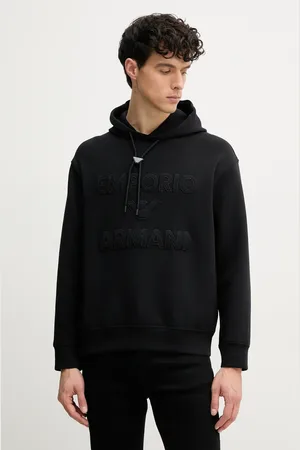 Emporio Armani Mikina pánská, barva, s kapucí, s aplikací, EM001121 AF10013