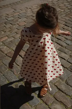Konges Sløjd Dětské bavlněné šaty CLASSIC SS DRESS GOTS barva, mini, KS102546