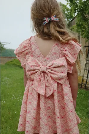 Konges Sløjd Dívčí šaty AVA BOW DRESS GOTS barva, mini, KS102444