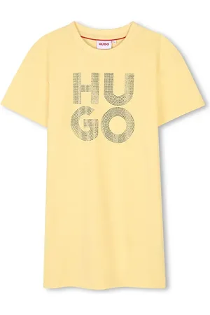 HUGO BOSS Dětské bavlněné šaty barva, mini, G00410