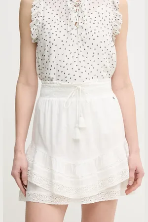 Pepe Jeans Bavlněná sukně ELENA barva, mini, áčková, PL901188