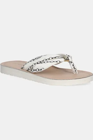 Tommy Hilfiger Žabky TH CHAIN PRINT ELEVATED SANDAL dámské, barva, na plochém podpatku, FW0FW08519
