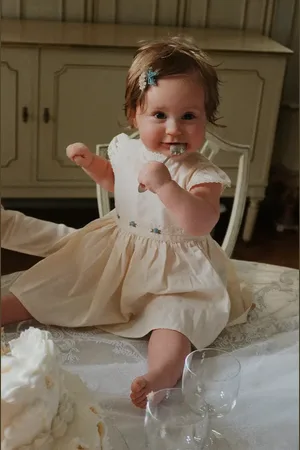 Konges Sløjd Dětské bavlněné šaty CELEBRATION AALIYAH BABY SET GOTS barva, mini, KS103577