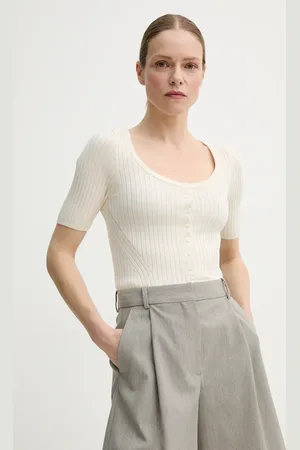 Herskind Halenka s příměsí hedvábí Mie dámská, barva, hladká, 5535106