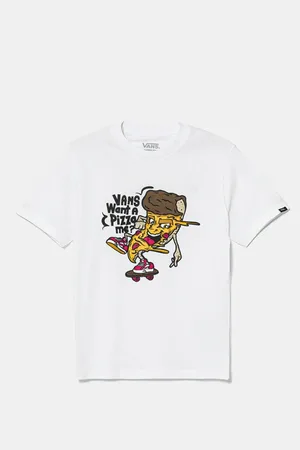 Vans Dětské bavlněné tričko Pizza Me barva, s potiskem, VN000NQ2WHT1