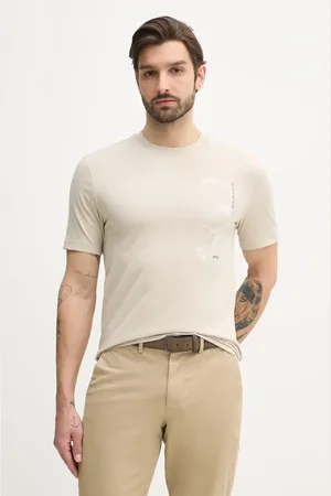 HUGO BOSS Bavlněné tričko barva, s potiskem, 50539179