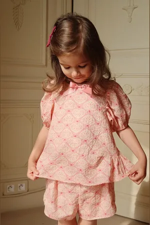 Konges Sløjd Dětská halenka AVA SS BLOUSE GOTS barva, vzorovaná, KS102445