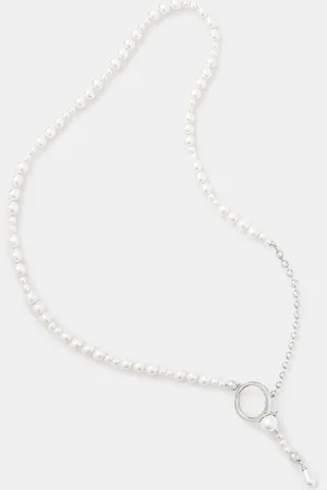AMBUSH Stříbrný náhrdelník Pearl Strand Necklace 12115268