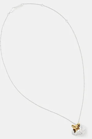 AMBUSH Stříbrný náhrdelník Cracked Egg Charm Necklace 12115269