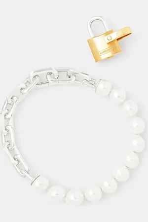 AMBUSH Stříbrný náramek Pearl Padlock Bracelet 12115260
