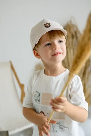 Jamiks Dětská bavlněná kšiltovka REMIK barva, z tenké pleteniny, JLH102