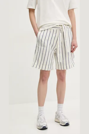 Napapijri Šortky s příměsí lnu N-Nice barva, high waist, NP0A4IEW89S1