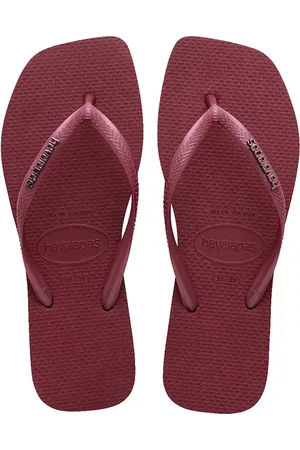 Havaianas Žabky SLIM SQUARE LOGO dámské, vínová barva, 4148257.9339
