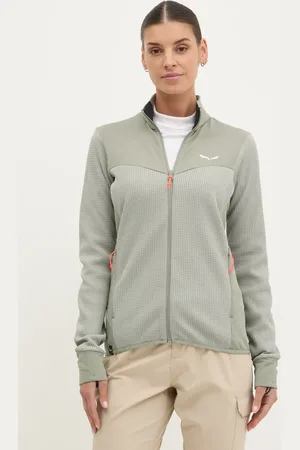 Salewa Sportovní mikina Puez Waffle Hybrid béžová barva, 00-0000028860