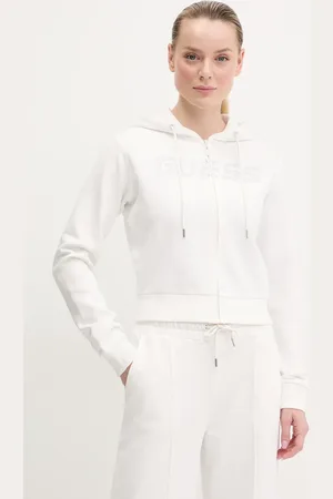 Guess Bavlněná mikina PRIMULA dámská, barva, s kapucí, s aplikací, V5GQ10 KCRP0