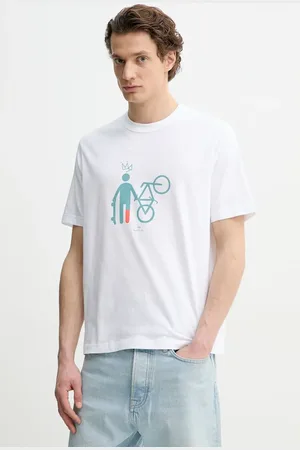 Paul Smith Bavlněné tričko barva, s potiskem, M2R.220X.PP4700