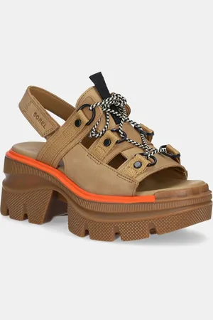 sorel Nubukové sandály REIN CB LACE PLATFORM HE barva, 2113101263