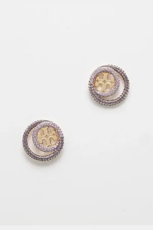 Tory Burch Pozlacené náušnice Miller Pave 157231-400