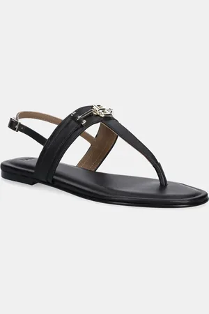 HUGO BOSS Kožené sandály Emberlyn dámské, barva, 50542316
