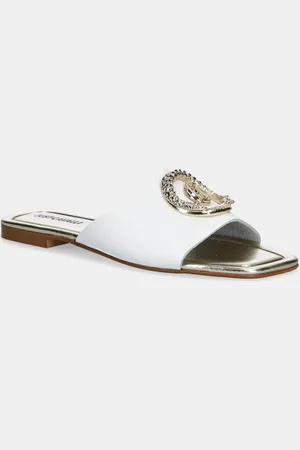 Roberto Cavalli Kožené pantofle dámské, barva, 78RA3S92ZPB20003