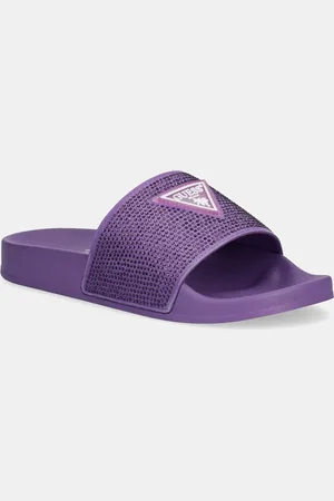 Guess Pantofle BEACH SLIPPERS STRASS dámské, barva, E4GZ25 BB00F