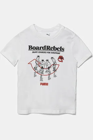 PUMA Dětské bavlněné tričko MID90S Graphic Tee I barva, s potiskem, 685144
