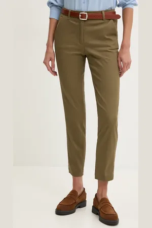 Sisley Kalhoty dámské, barva, jednoduché, medium waist, 4AI655AH6