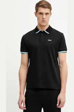 HUGO BOSS Bavlněné polo tričko barva, s aplikací, 50538185