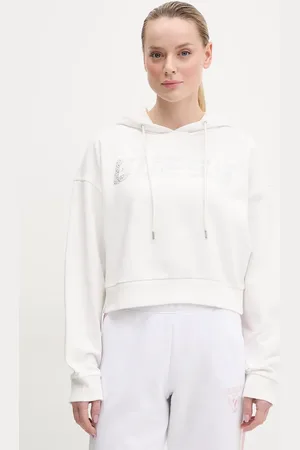 Guess Bavlněná mikina PRIMULA dámská, barva, s kapucí, s aplikací, V5GQ09 KCRP0