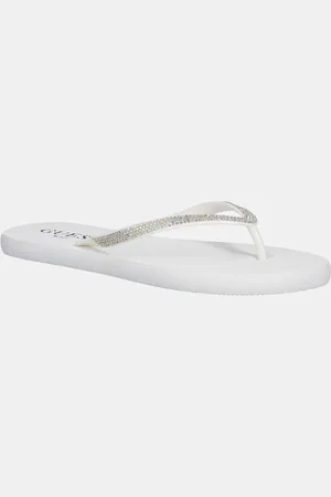 Guess Žabky FLIP FLOP RHINESTONE dámské, barva, na plochém podpatku, E5GZ05 BB00F