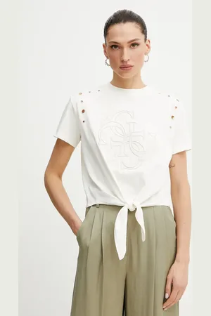 Guess Bavlněné tričko EYELET barva, W5GI18 I3Z14