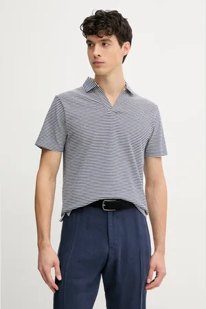 Hackett Bavlněné polo tričko tmavomodrá barva, HM563440