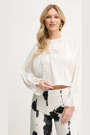 Twin-Set Bavlněná halenka dámská, barva, s aplikací, 251TP2381