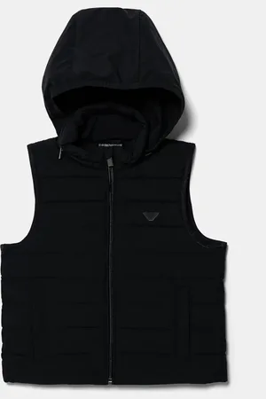 Emporio Armani Dětská péřová vesta tmavomodrá barva, EB000422 AF14935