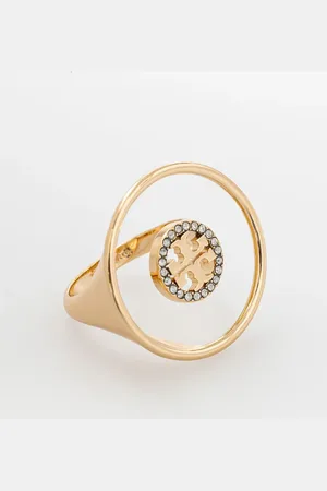 Tory Burch Pozlacený prsten Miller Pave 164639-783
