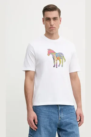 Paul Smith Bavlněné tričko barva, s potiskem, M2R.220X.PP4701