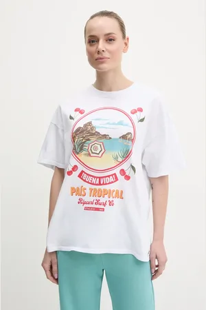 Rip Curl Bavlněné tričko COVE HERITAGE barva, 0FLWTE