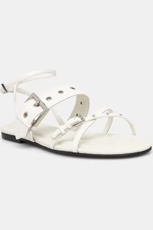 HUGO BOSS Kožené sandály Tayna dámské, barva, 50542090