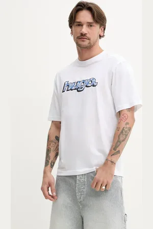 Hugo Blue Bavlněné tričko barva, s potiskem, 50542932