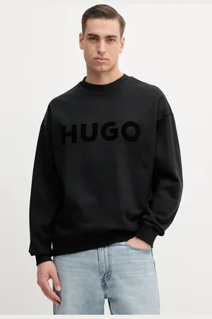 HUGO BOSS Bavlněná mikina pánská, barva, s potiskem, 50538778
