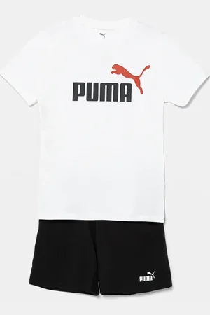 PUMA Dětská bavlněná souprava ESS 2 COLOR No. 1 Logo Tee and Shorts Set barva, 686298
