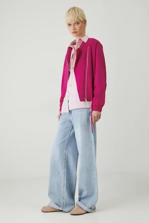 MEDICINE Lněná bomber bunda barva, oversize