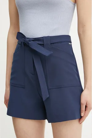 Guess Kraťasy VALENTINA dámské, barva, hladké, high waist, W5GD0I WH9Y2