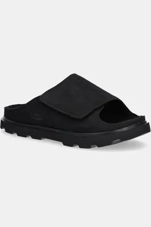UGG Nubukové pantofle Solano Slide barva, 1167651-BLK