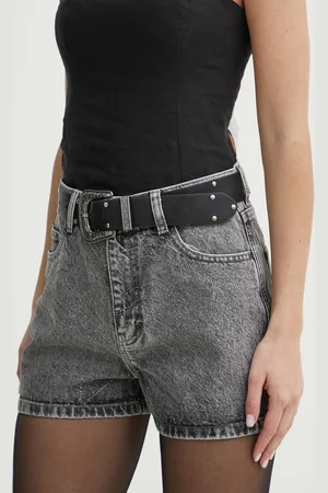 ROTATE Džínové šortky dámské, barva, s aplikací, high waist