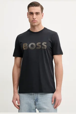 HUGO BOSS Tričko tmavomodrá barva, s aplikací, 50535170
